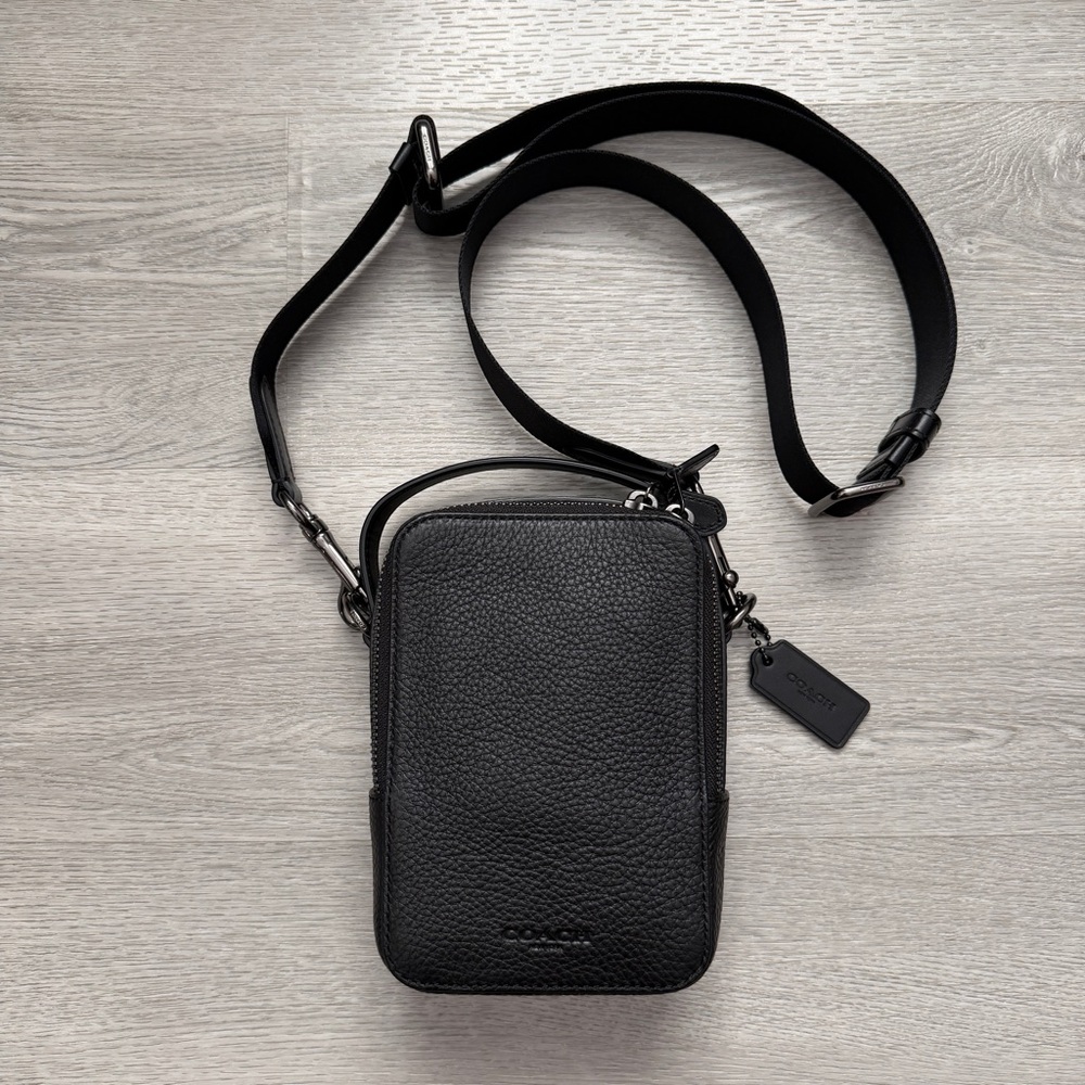 COACH TOP HANDLE LEATHER CROSSBODY BAG